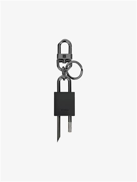 GIVENCHY padlock keyring in metal .